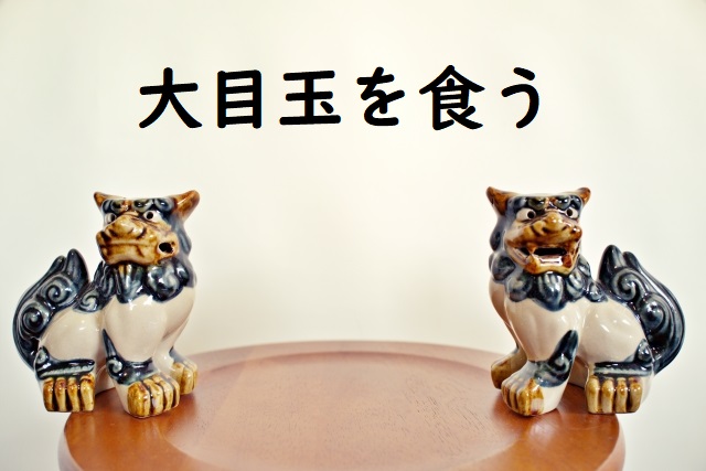 大目玉を食う の意味と 大目玉を食らう お目玉を食う 大目玉を頂戴する などの例文 論文 小論文の書き方